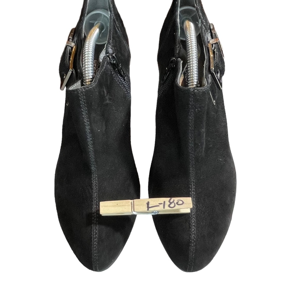 Aerosoles Black Suede Slip On Heels Womens Shoes Size 7.5 - Picture 2 of 15